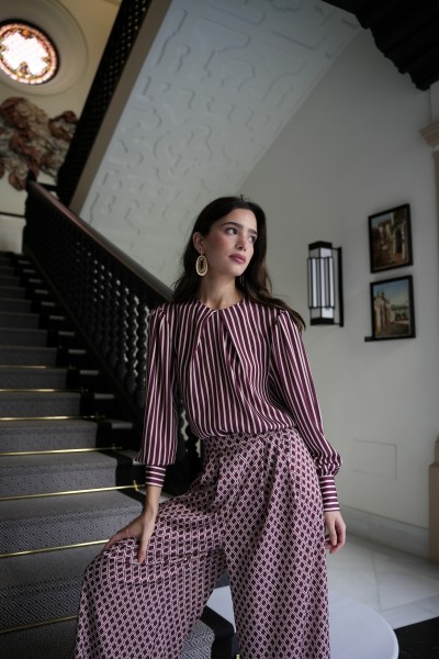 Blusa Liss rayas puño botón