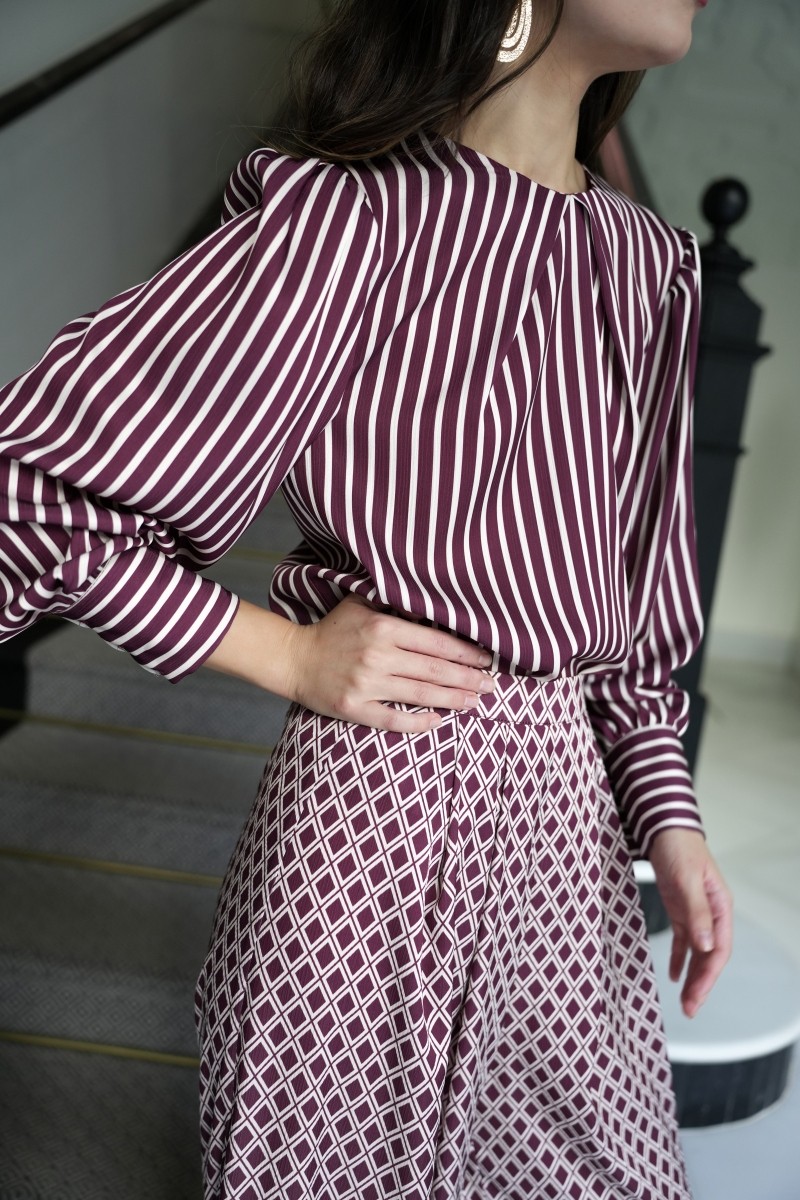 Blusa Liss rayas puño botón