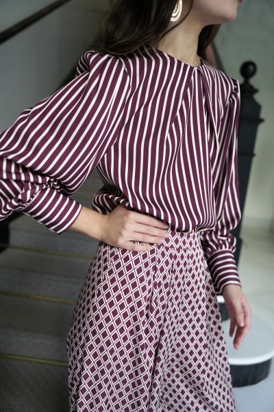 Blusa Liss rayas puño botón