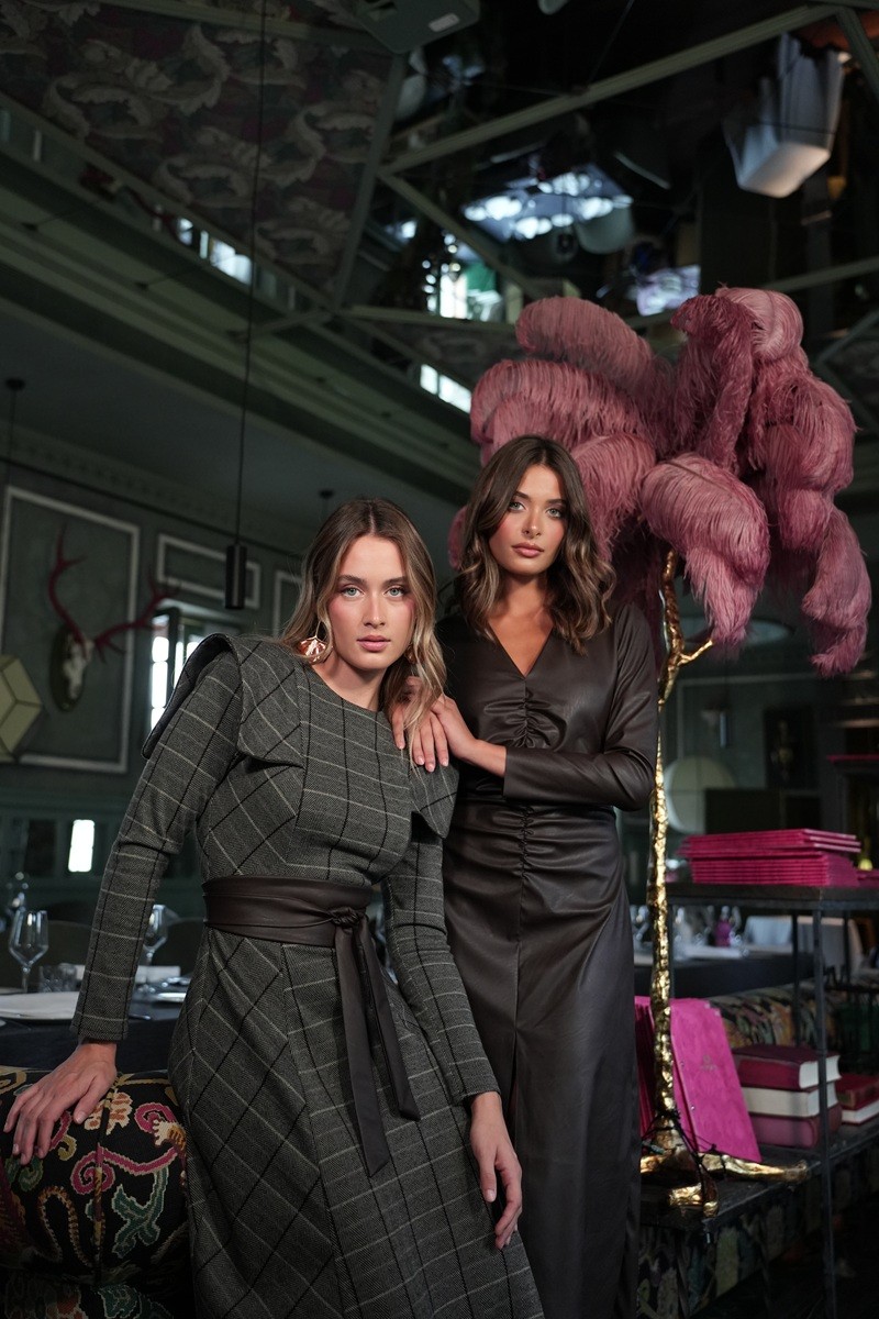 Vestido Denia efecto piel drapeado