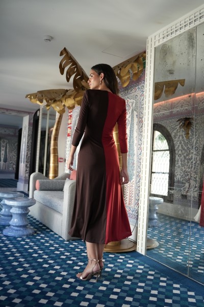 Vestido Mora punto tricolor