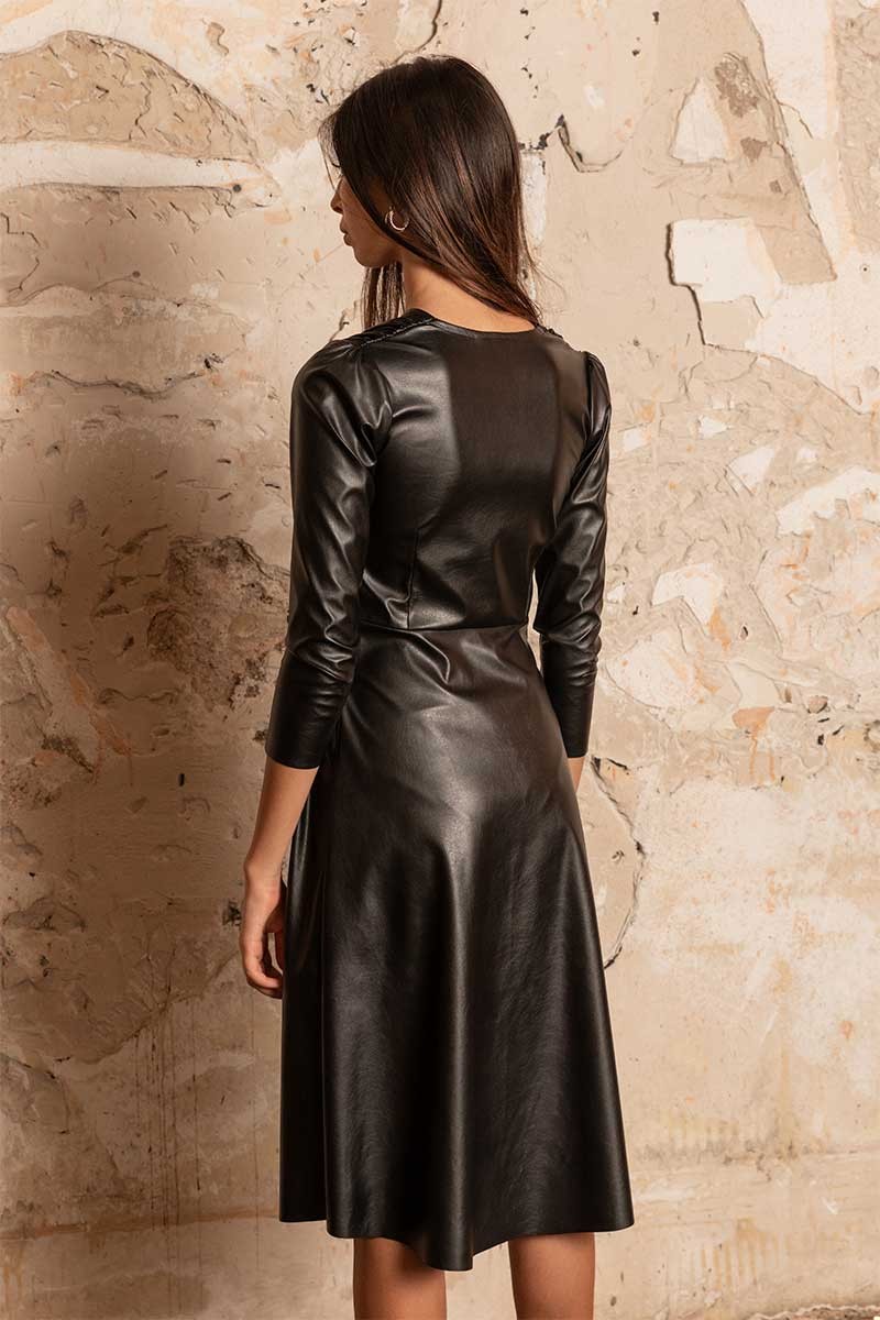 Vestido Adriana efecto piel